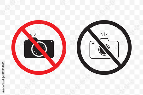 Crossed-out camera symbol in outline, indicating photography is not allowed. EPS10