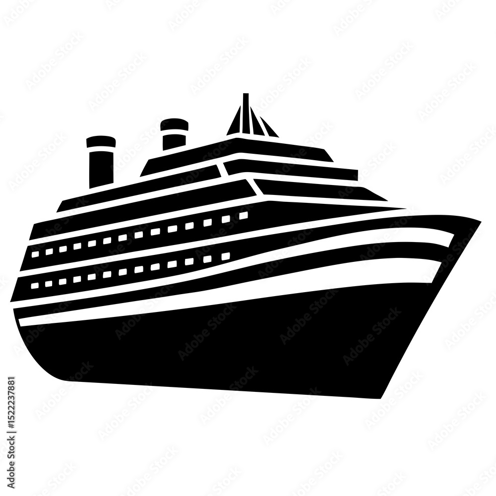Obraz premium cruise ship vector illustration