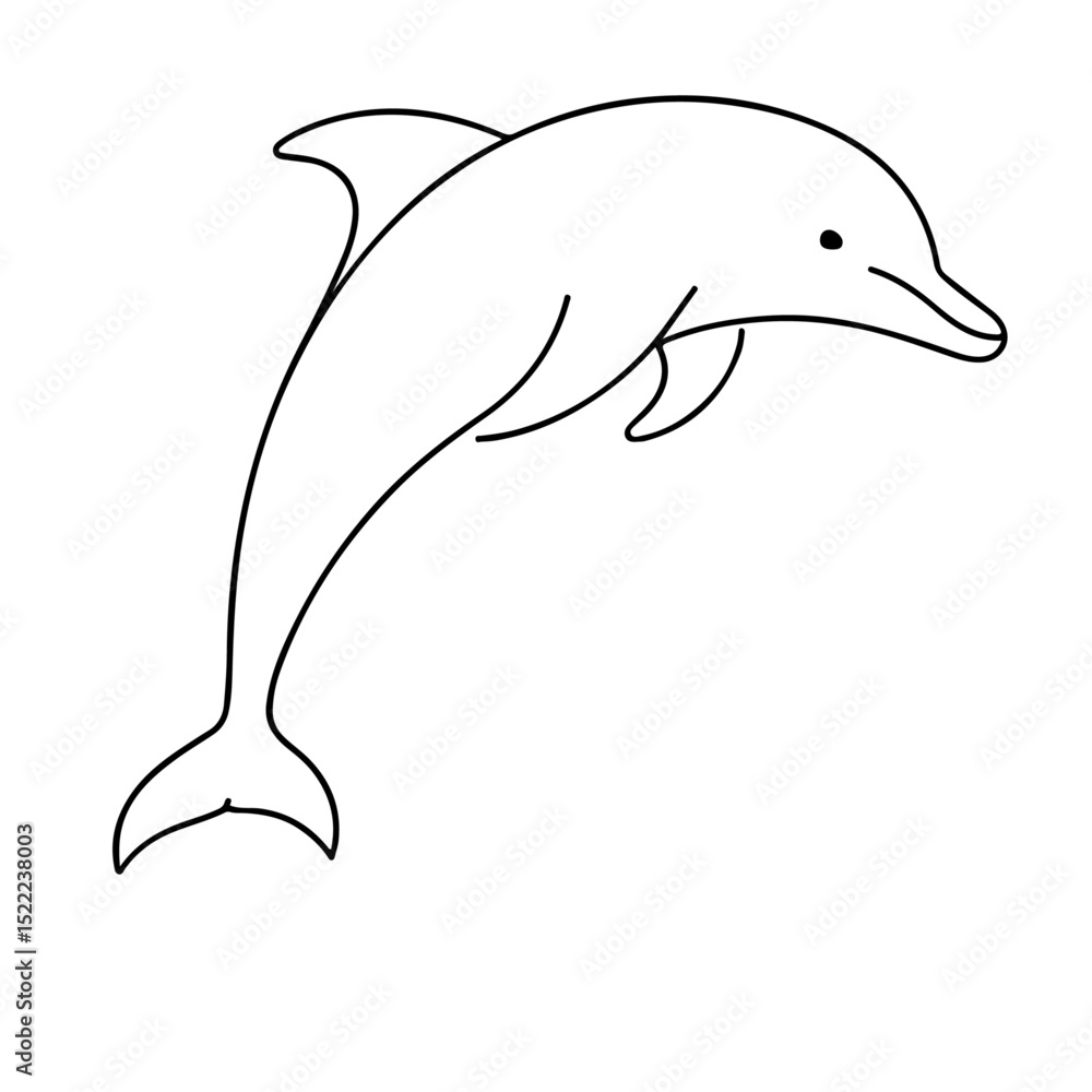 Fototapeta premium dolphin isolated on white background