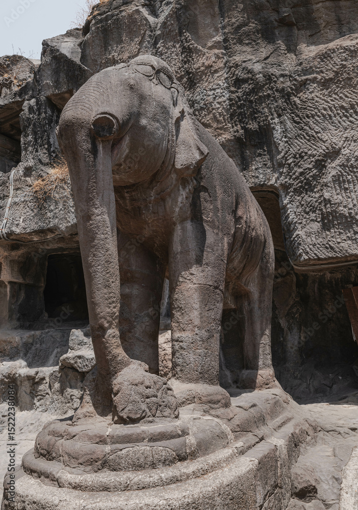 Fototapeta premium Ellora Caves: Unique Temple Complex. Maharashtra. India.