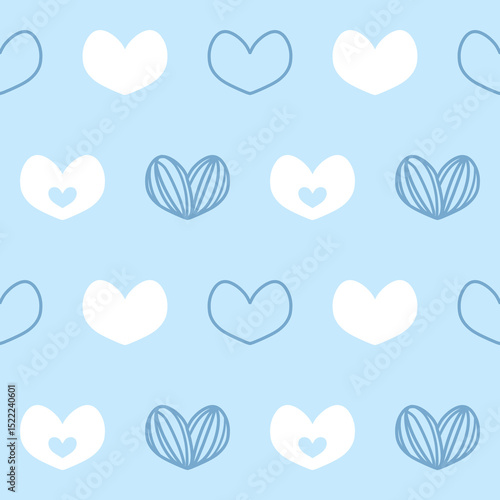 Seamless heart pattern, suitable for decorating fabrics and walls.