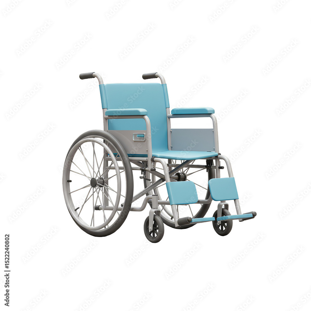 Fototapeta premium Illustration of Medical Wheelchair for Disabled in Blue and Silver