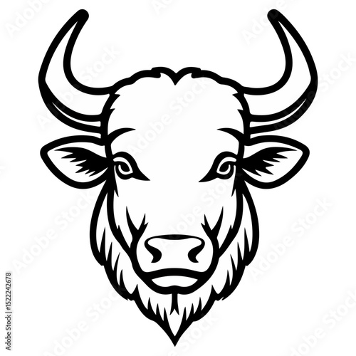 buffalo, animal, vector, transparent background, cattle, isolated, mammal, cute, nature, agriculture, livestock, farm