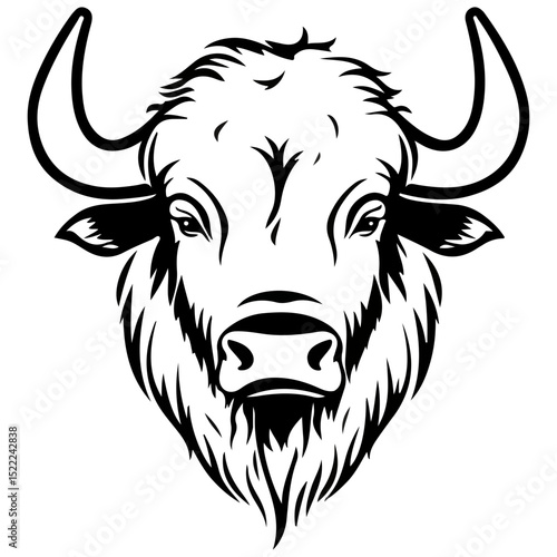 buffalo, animal, vector, transparent background, cattle, isolated, mammal, cute, nature, agriculture, livestock, farm