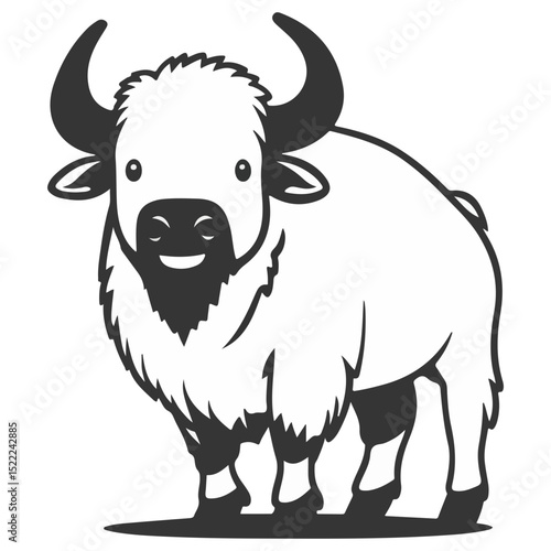buffalo, animal, vector, transparent background, cattle, isolated, mammal, cute, nature, agriculture, livestock, farm