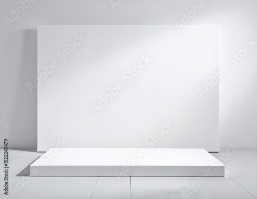 Wallpaper Mural A bright, airy white room featuring a pristine empty wall and a smooth, clean floor, creating a minimalist and spacious atmosphere perfect for various uses. Torontodigital.ca