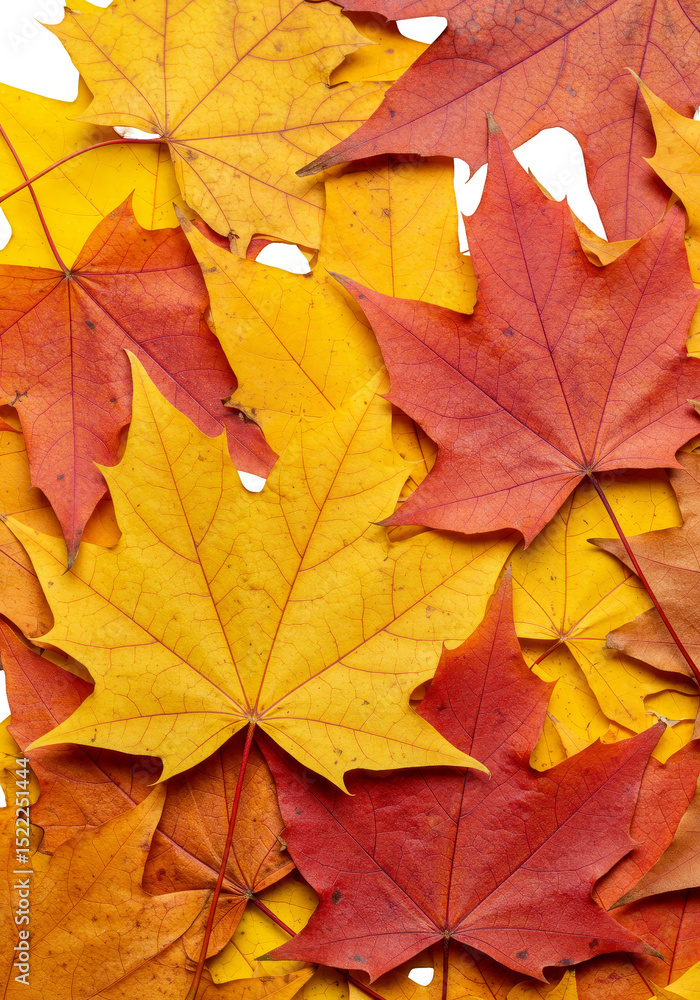Isolated Autumn Maple Leaf Background with Red Orange and Yellow Colors Isolated Autumn Maple Leaf Background with Red Orange and Yellow Colors