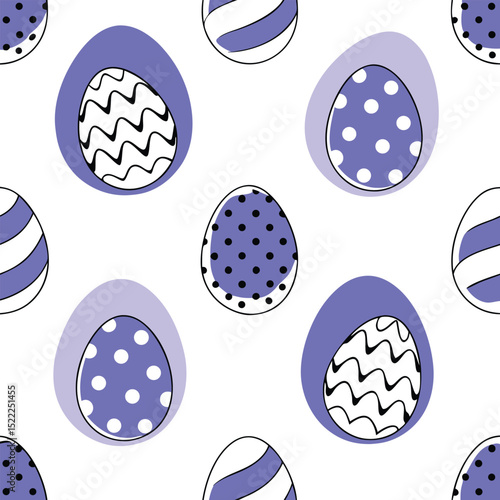 Funky Egg Seamless Pattern – Playful Breakfast-Themed Design with Repeating Eggs