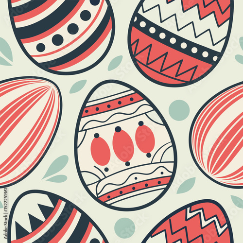 Funky Egg Seamless Pattern – Playful Breakfast-Themed Design with Repeating Eggs