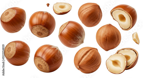 Wallpaper Mural Isolated Background Image of Shelled Hazelnuts Close Up with Transparent Background Torontodigital.ca