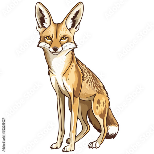 jackal, animal, vector, transparent background, mammal, isolated, nature, wild animal, wildlife, wolf, wild, canine, carnivore, predator