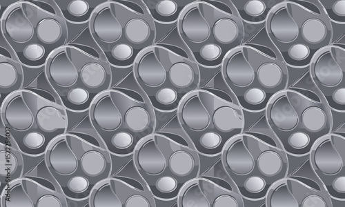 Abstract Engine Block: Mechanical Grey Industrial Texture