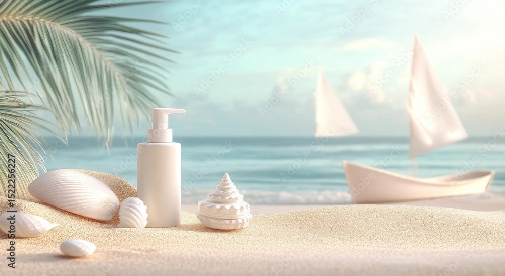 Obraz premium sea shells and sand