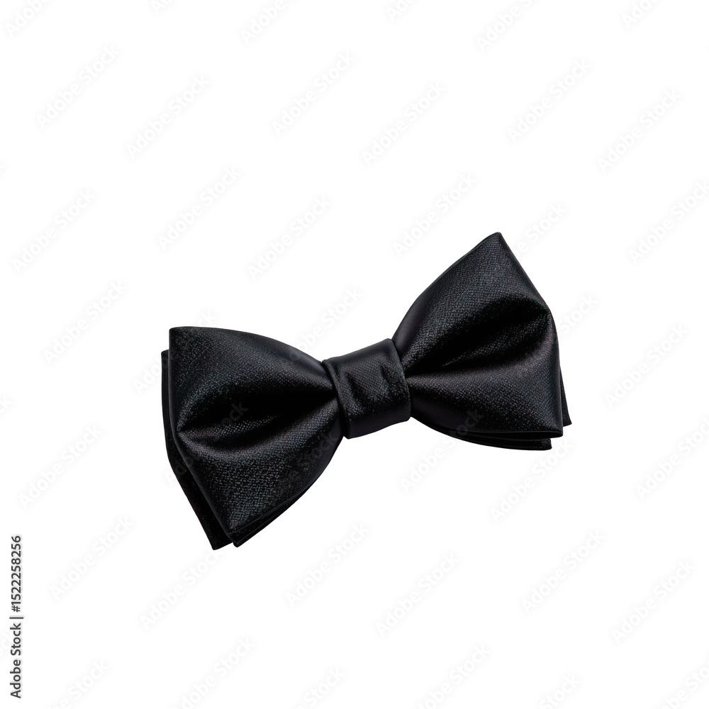 Elegant Black Bow Tie on Isolated Background for Formal Attire and Fashion Accessories Elegant Black Bow Tie on Isolated Background for Formal Attire and Fashion Accessories