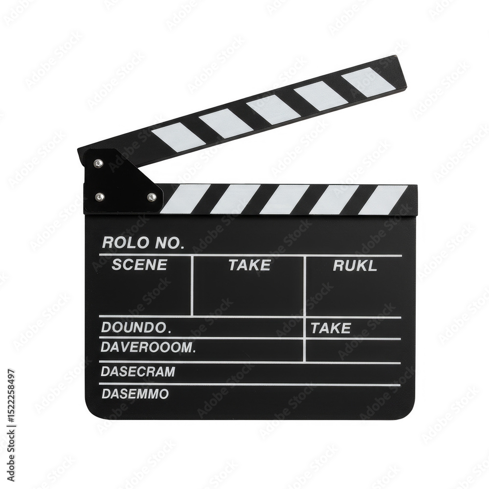 Fototapeta premium Isolated Clapperboard For Film Making With Transparent Background