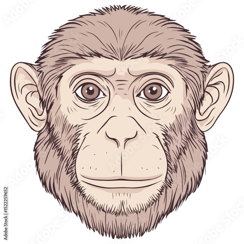 macaque, animal, vector, transparent background, mammal, symbol, wildlife, cute, zoo, nature, isolated, jungle, asia, icon