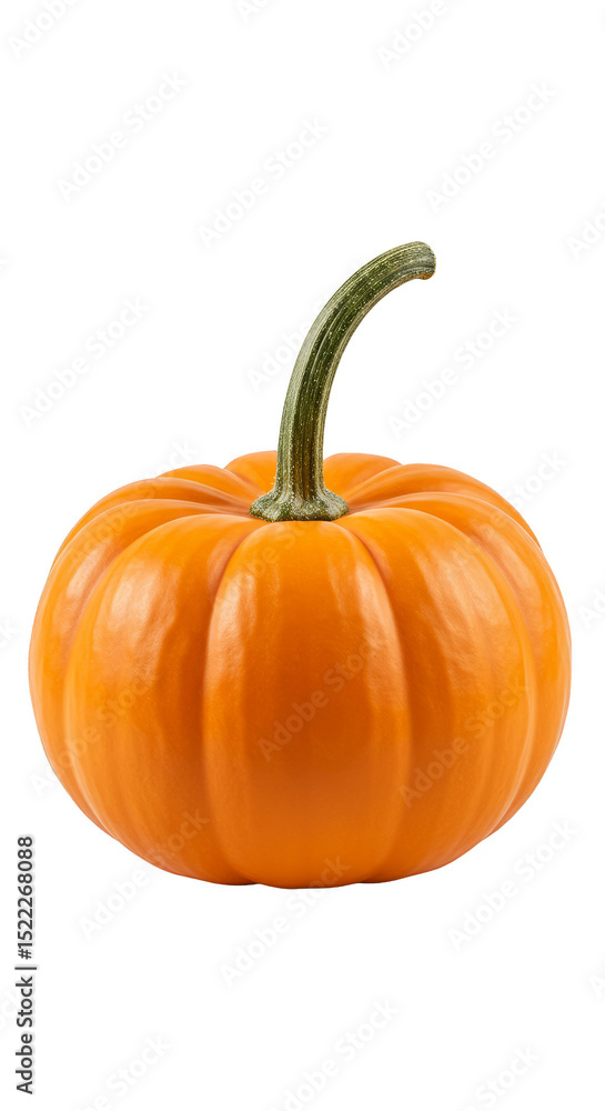 Obraz premium Isolated Orange Pumpkin with Transparent Background for Fall Decoration