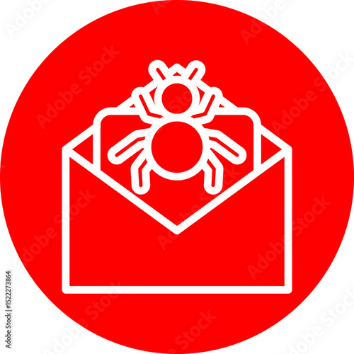 Spam Vector Line White Circle Red