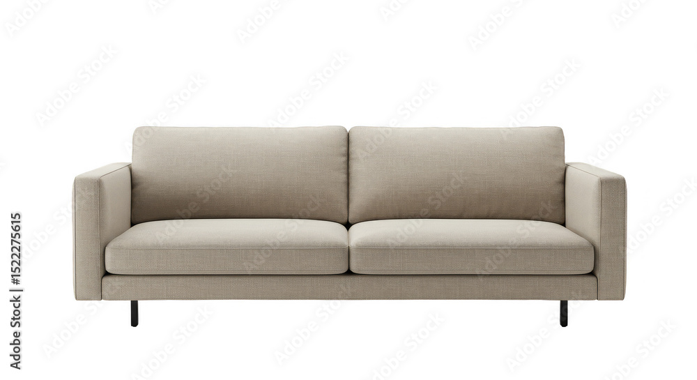 Fototapeta premium Isolated Background Modern Beige Sofa Furniture Home Interior Design
