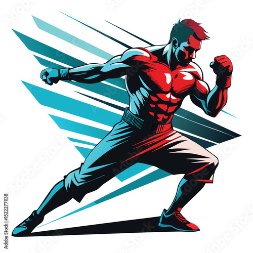 Fitness workout training athletic exercise strong man design