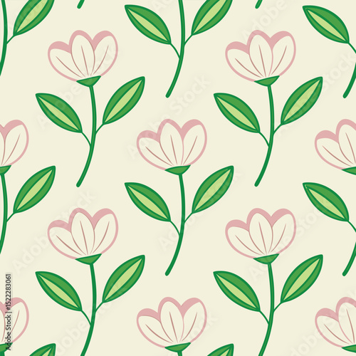 Vector Sweet Pea Flowers Seamless Pattern – Delicate Floral Repeat Design for Fabric and Decor