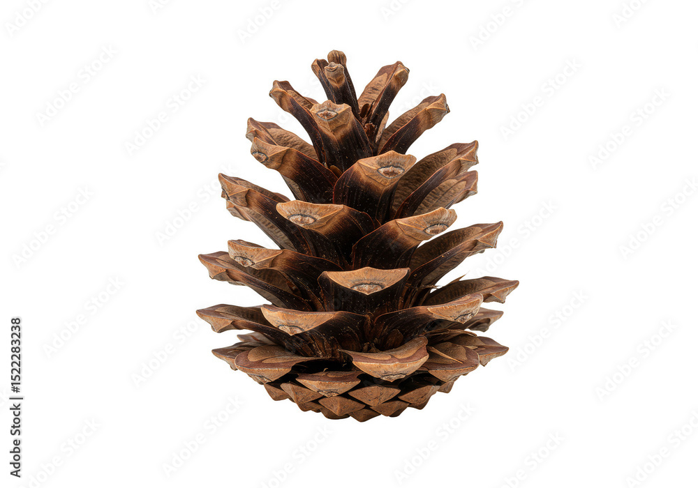 Isolated Transparent Pinecone Cone with Brown Texture and Christmas Theme Isolated Transparent Pinecone Cone with Brown Texture and Christmas Theme