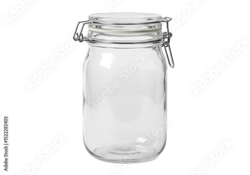 Isolated Transparent Glass Jar For Kitchen Storage Transparent Background
