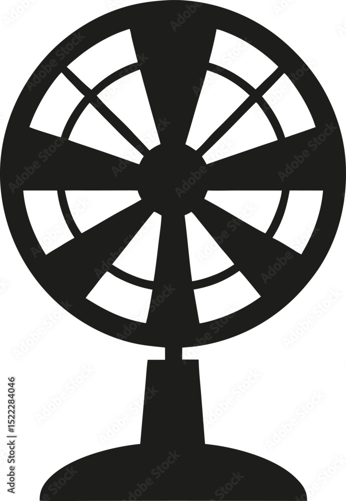 Obraz premium fan on black background