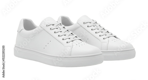 Isolated White Sneakers Shoes Footwear Fashion With Transparent Background