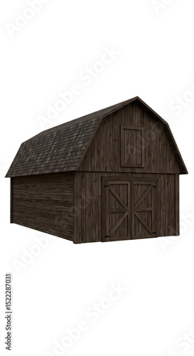 Isolated Transparent PNG of Old Wooden Barn Building In The Countryside
