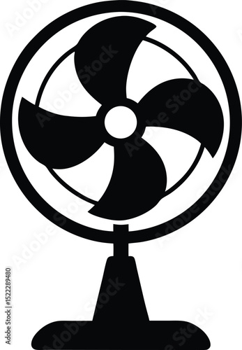 fan on black background