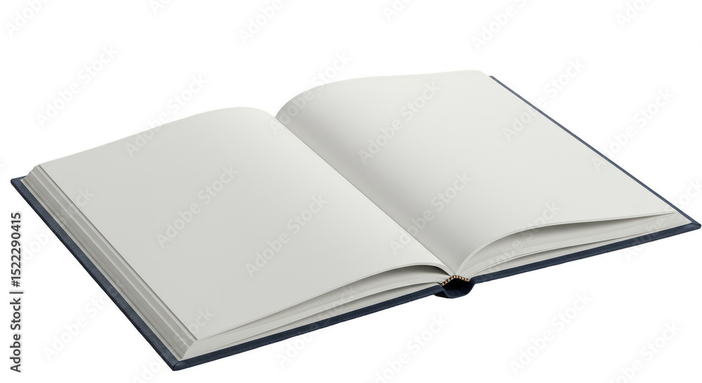 Realistic Open Book with Blank Pages for Education and Reading Isolated Realistic Open Book with Blank Pages for Education and Reading Isolated