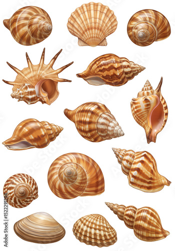 Wallpaper Mural Seashells Shells Sea Assorted Ocean Transparent Background Png Illustration Torontodigital.ca