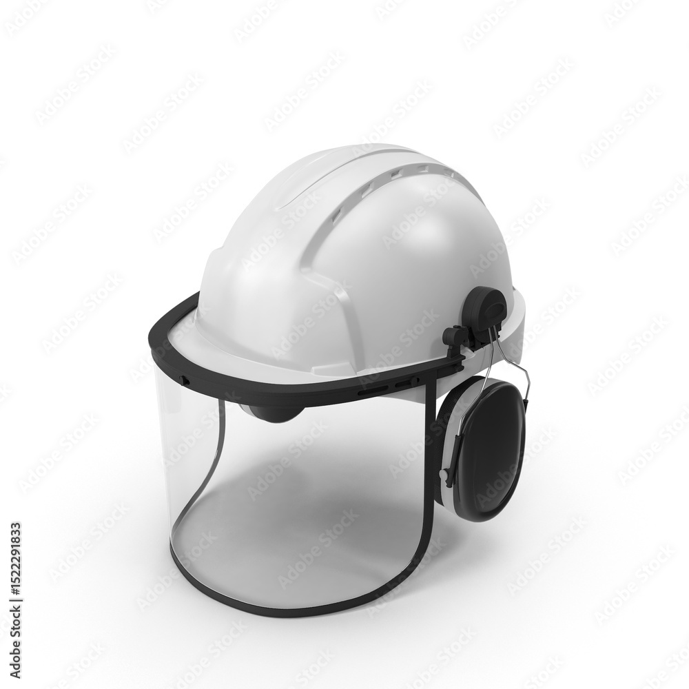 Fototapeta premium White Safety Helmet isolated on transparent background