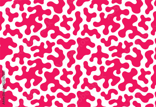 Wallpaper Mural Seamless pink blob organic pattern design on white background Torontodigital.ca