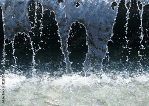 modern Water fountain or water fall in the park