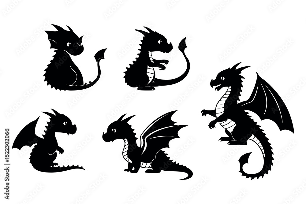 black dragon silhouette black dragon silhouette