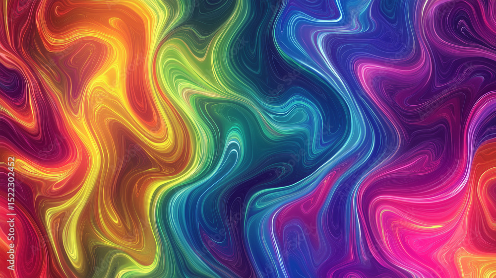 Seamless psychedelic rainbow ridged topological map pattern background texture. Trippy hippy abstract wavy swirls dopamine dressing style fashion motif. Bright colorful neon retro wall. Generative Ai Seamless psychedelic rainbow ridged topological map pattern background texture. Trippy hippy abstract wavy swirls dopamine dressing style fashion motif. Bright colorful neon retro wall. Generative Ai