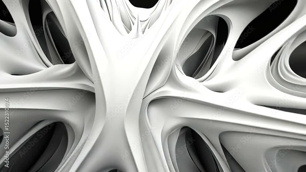 Abstract 3D Geometry in White and Black Spaces Abstract 3D Geometry in White and Black Spaces