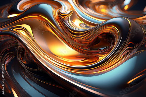 Molten Gold Splash: Luxury Abstract 3D Background