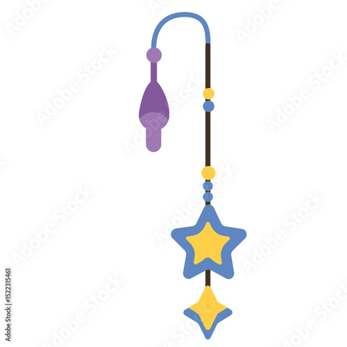 A minimalist purple lantern illustration, ideal for Ramadan decoration, symbolizing light and festive celebration with a traditional, simple design.