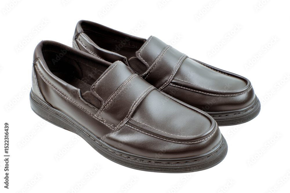 Fashionable brown shoes bright close-up Fashionable brown shoes bright close-up