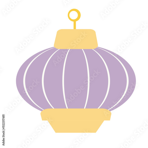A purple lantern with elegant design, perfect for Ramadan or holiday celebrations. Simple and festive, ideal for spiritual and cultural-themed projects