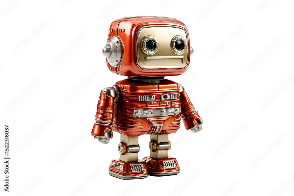 Fototapeta premium Futuristic robot toy studio close-up