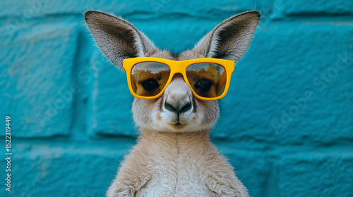 Kangaroo with sunglasses funny animal picture cute joey australia wildlife cool animal photography pet photo