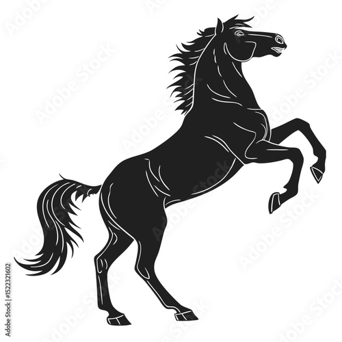 Black Horse Vector Silhouette