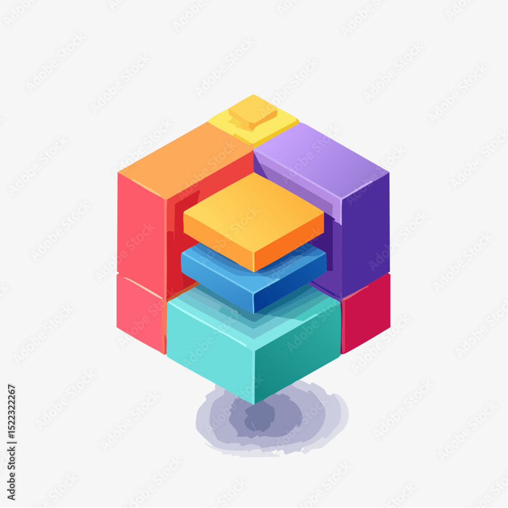 Naklejka premium Vector background with abstract triangular shapes layered in bright, energetic colors, featuring a modern geometric style-generative AI