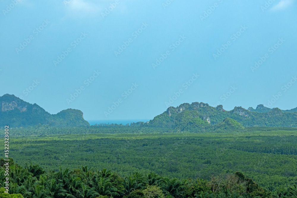 Fototapeta premium View of seascape of the bay in Thailand