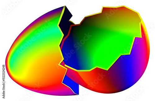 Free Download PNG Fragmented Rainbow - GFXLoad