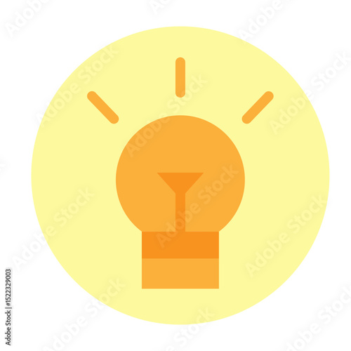 Lightbulb Moment Vector Flat Icon Design